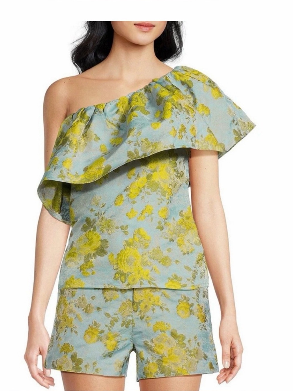 NWT Abbey Glass Clementine One Shoulder Top XW